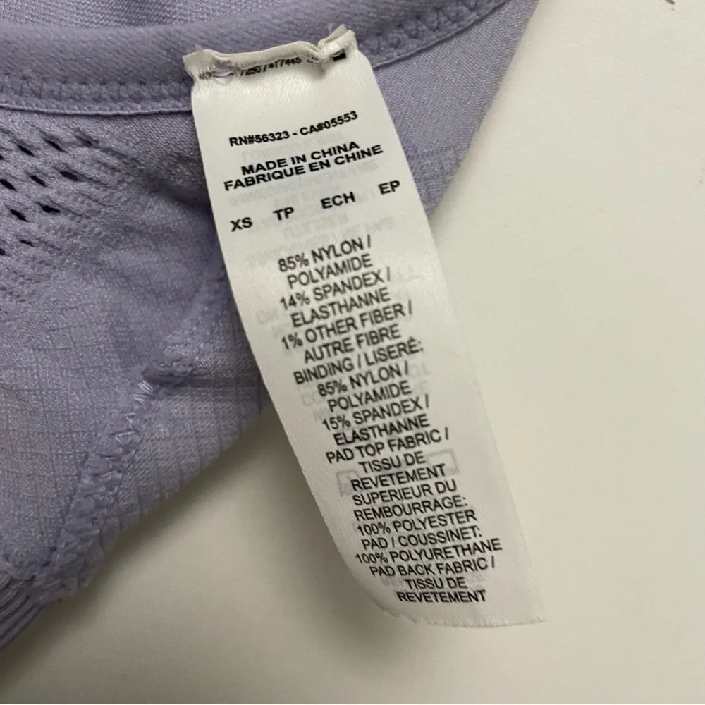 Nike Sports Bra Seamless Light Impact Yoga Pilates Lounge Lavender Purple Dawn